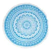 Xenos Beachplaid rondo indian blue - blauw - 145 cm- Strandaccessoires