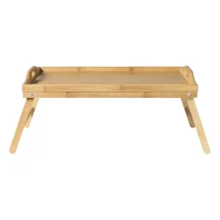 Xenos Bed dienblad - bamboe - 31x58x22 cm- Dienbladen
