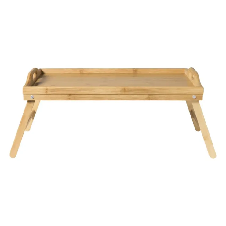 Xenos Bed dienblad - bamboe - 31x58x22 cm- Dienbladen