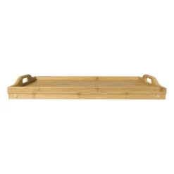 Xenos Bed dienblad - bamboe - 31x58x22 cm- Dienbladen