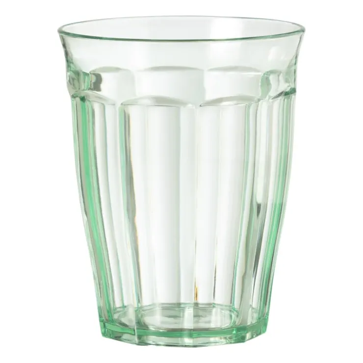 Xenos Beker met facetten - groen - 450 ml- Buitenservies|Waterglazen