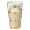 Xenos Bekers baby - papier - bruin/goud - set van 8- Wegwerpservies|Babyshower