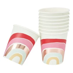 Xenos Bekers regenboog - set van 8- Wegwerpservies|Kinderfeestjes