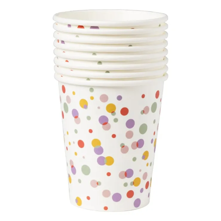 Xenos Bekers stipjes - papier - set van 8- Wegwerpservies|Kinderfeestjes