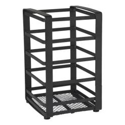 Xenos Bestekhouder metaal - zwart - 16.5x10x10 cm- Keukengerei