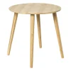 Xenos Bijzettafel bamboe Manou - naturel - ø45x45 cm- Bijzettafels
