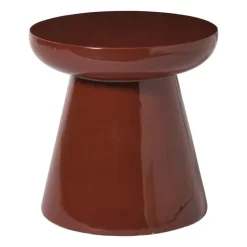 Xenos Bijzettafel Calvin - bordeauxrood - ø35x35 cm- Bijzettafels