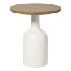 Xenos Bijzettafel Chico - bruin/beige - ø40x47 cm- Bijzettafels