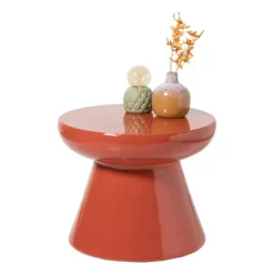 Xenos Bijzettafel conisch - rood - ø50x40 cm- Bijzettafels