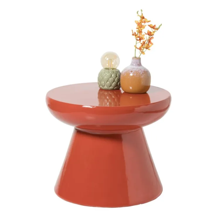 Xenos Bijzettafel conisch - rood - ø50x40 cm- Bijzettafels