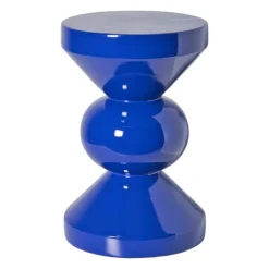 Xenos Bijzettafel diabolo - blauw - ø33x50 cm- Bijzettafels