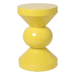 Xenos Bijzettafel diabolo - geel - ø33x50 cm- Bijzettafels