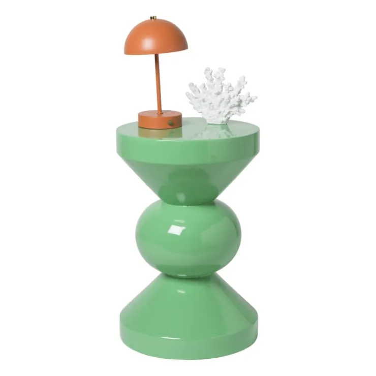 Xenos Bijzettafel diabolo - groen - ø33x50 cm- Bijzettafels