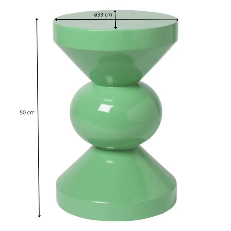 Xenos Bijzettafel diabolo - groen - ø33x50 cm- Bijzettafels