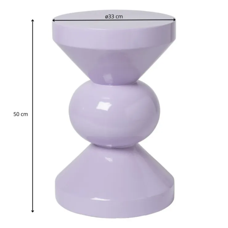 Xenos Bijzettafel diabolo - lila - ø33x50 cm- Bijzettafels