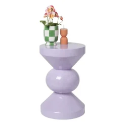 Xenos Bijzettafel diabolo - lila - ø33x50 cm- Bijzettafels