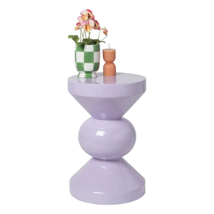 Xenos Bijzettafel diabolo - lila - ø33x50 cm- Bijzettafels