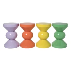 Xenos Bijzettafel diabolo - lila - ø33x50 cm- Bijzettafels