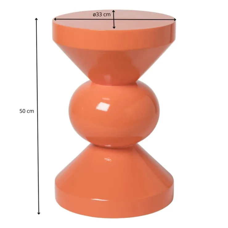 Xenos Bijzettafel diabolo - peach - ø33x50 cm- Bijzettafels