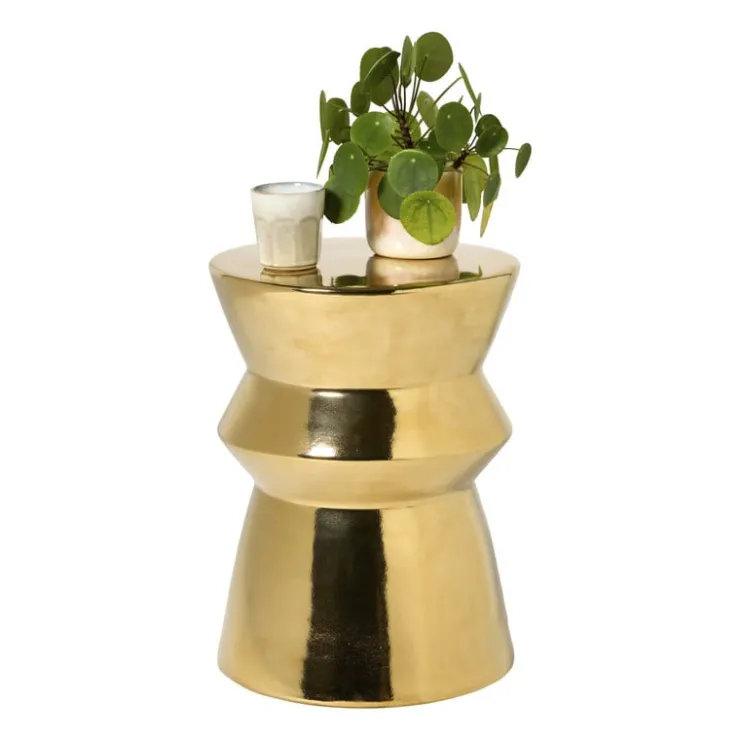 Xenos Bijzettafel gold - goudkleurig - ø33x44 cm- Bijzettafels
