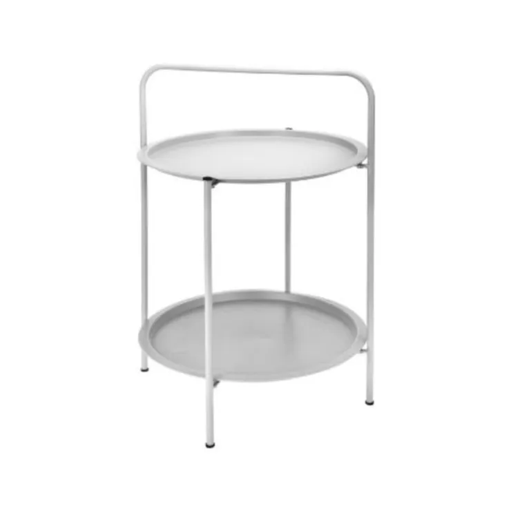 Xenos Bijzettafel grijs - metaal - ø50x66 cm- Bijzettafels