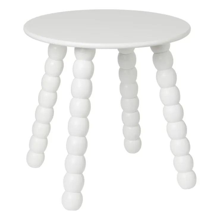 Xenos Bijzettafel Julia - wit - ø40x40 cm- Bijzettafels