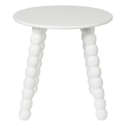 Xenos Bijzettafel Julia - wit - ø40x40 cm- Bijzettafels