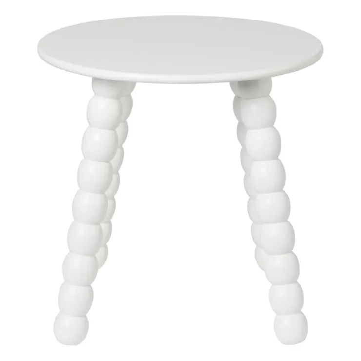 Xenos Bijzettafel Julia - wit - ø40x40 cm- Bijzettafels