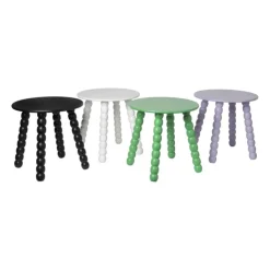 Xenos Bijzettafel Julia - wit - ø40x40 cm- Bijzettafels