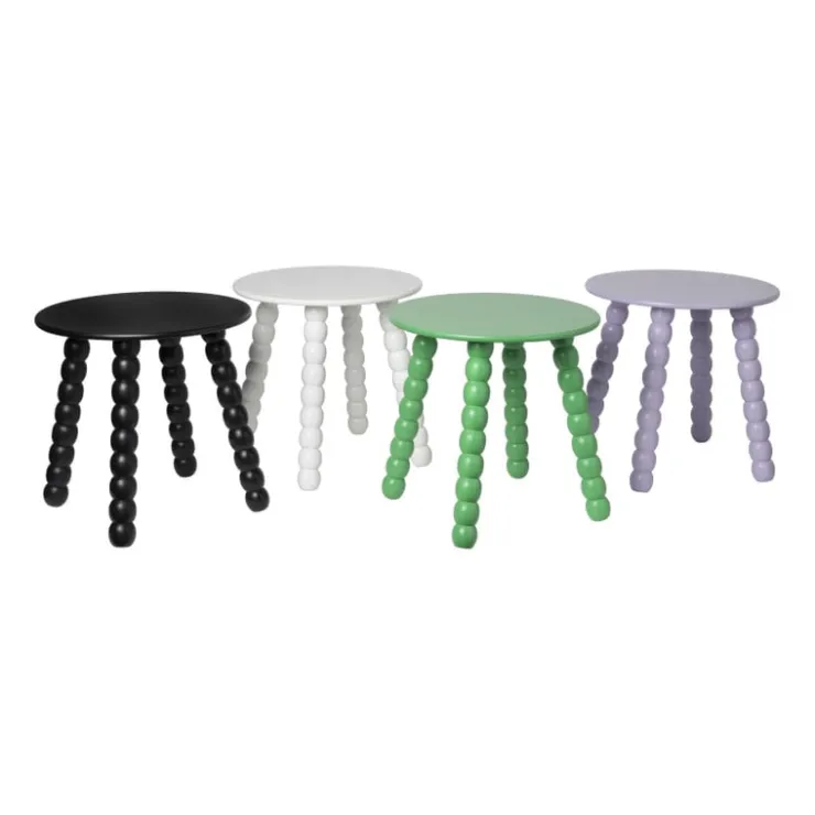 Xenos Bijzettafel Julia - wit - ø40x40 cm- Bijzettafels