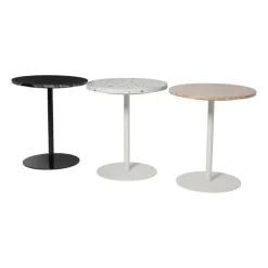 Xenos Bijzettafel Kanton marmer - roze - ø40x45 cm- Bijzettafels