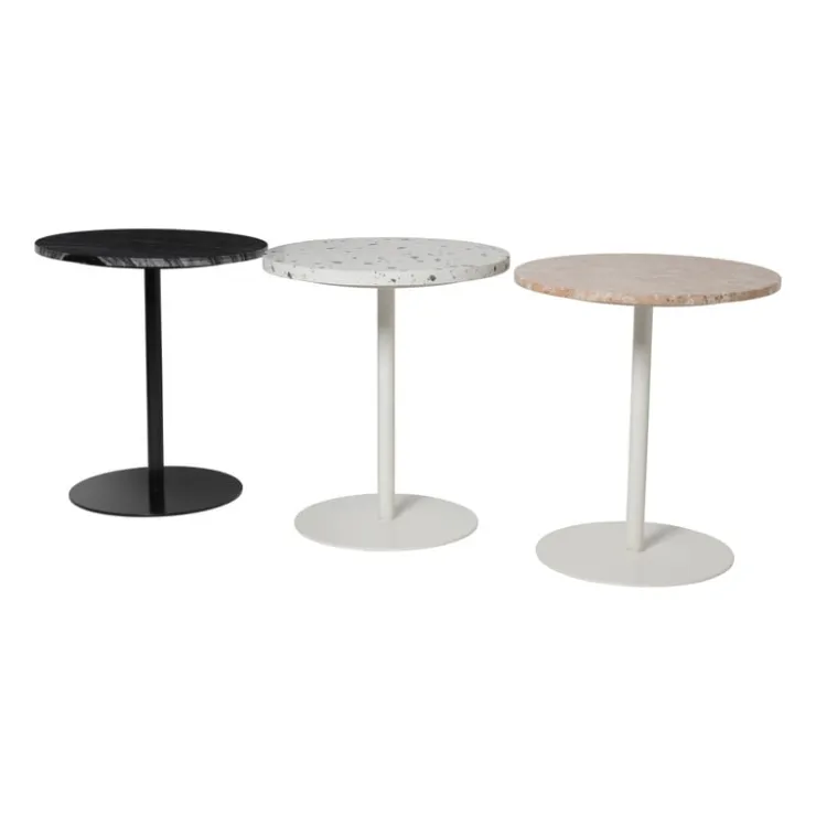 Xenos Bijzettafel Kanton marmer - roze - ø40x45 cm- Bijzettafels