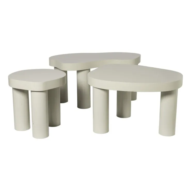 Xenos Bijzettafel Karlstad klein - ø40x40 cm - grijs- Bijzettafels