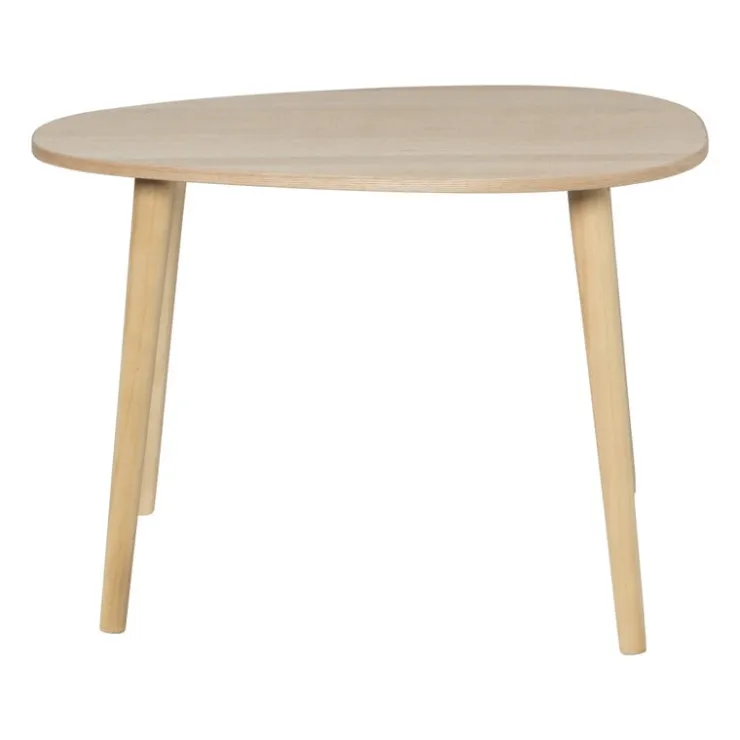 Xenos Bijzettafel lund ovaal - naturel - 58x40x40 cm- Bijzettafels