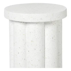 Xenos Bijzettafel Malmo - wit - ø40x45 cm- Bijzettafels