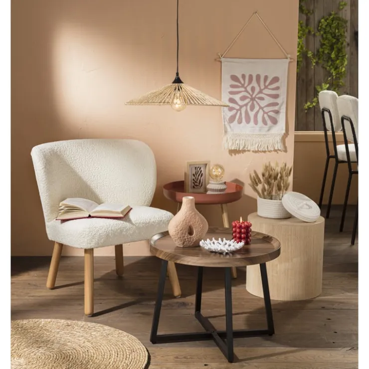 Xenos Bijzettafel Max - MDF/metaal - ø50x39 cm- Bijzettafels