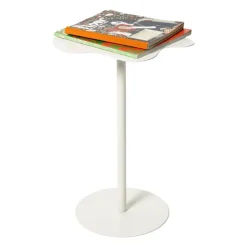 Xenos Bijzettafel Mica bloem - wit- Bijzettafels
