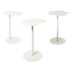 Xenos Bijzettafel Mica organisch - wit - 53x35x26 cm- Bijzettafels