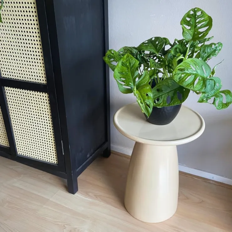 Xenos Bijzettafel Paris - beige - ø36x46 cm- Bijzettafels