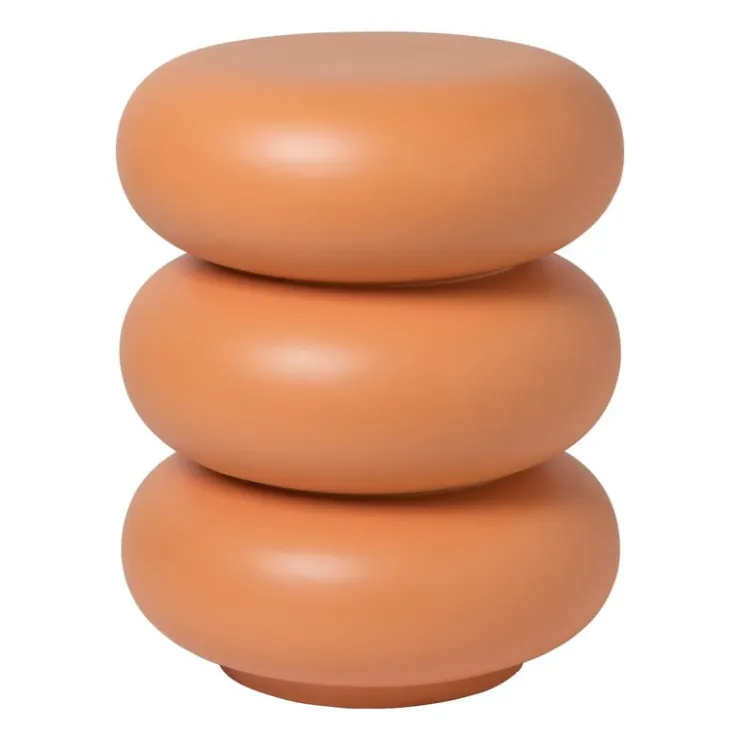 Xenos Bijzettafel pop-art bubbles - peach - ø40x50 cm- Bijzettafels