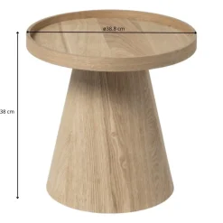 Xenos Bijzettafel Rondo klein - naturel - ø38.8x38 cm- Bijzettafels
