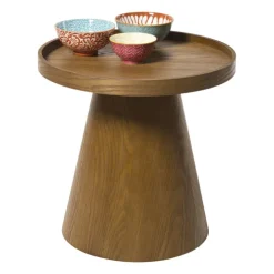 Xenos Bijzettafel Rondo klein - bruin - ø38.5x38 cm- Bijzettafels