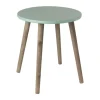 Xenos Bijzettafel Salvador - groen/bruin - ø36x41 cm- Bijzettafels