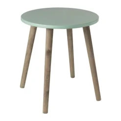 Xenos Bijzettafel Salvador - groen/bruin - ø36x41 cm- Bijzettafels