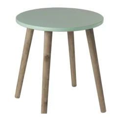 Xenos Bijzettafel Salvador - groen/bruin - ø36x41 cm- Bijzettafels