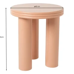 Xenos Bijzettafel Stockholm - peach - ø40x45 cm- Bijzettafels