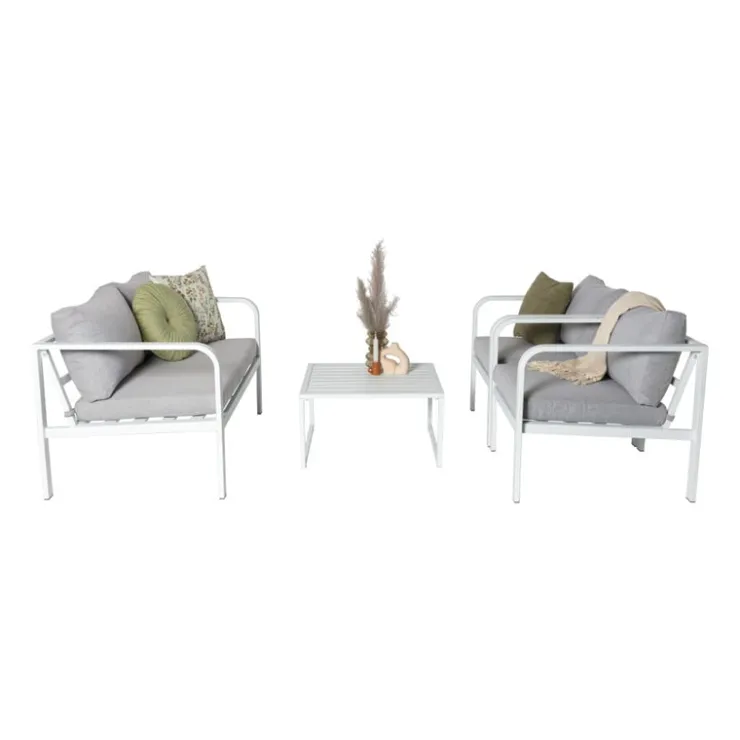 Xenos Bijzettafel Tenerife - wit - ø64x35 cm- Bijzettafels