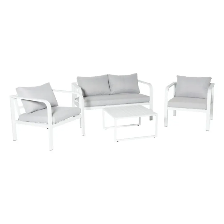 Xenos Bijzettafel Tenerife - wit - ø64x35 cm- Bijzettafels