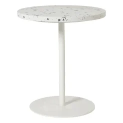 Xenos Bijzettafel Terrazzo - wit - ø40x45 cm- Bijzettafels