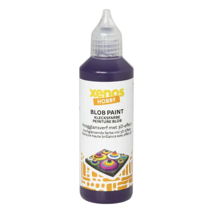 Xenos Blob verf - paars - 80 ml- Verf
